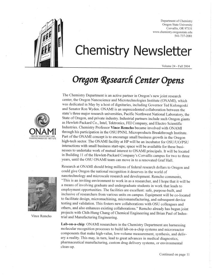 Picture of Fall 2004 Newsletter Cover
